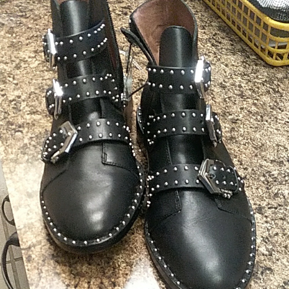 NWT Black Ankle Motorcycle  Boots
